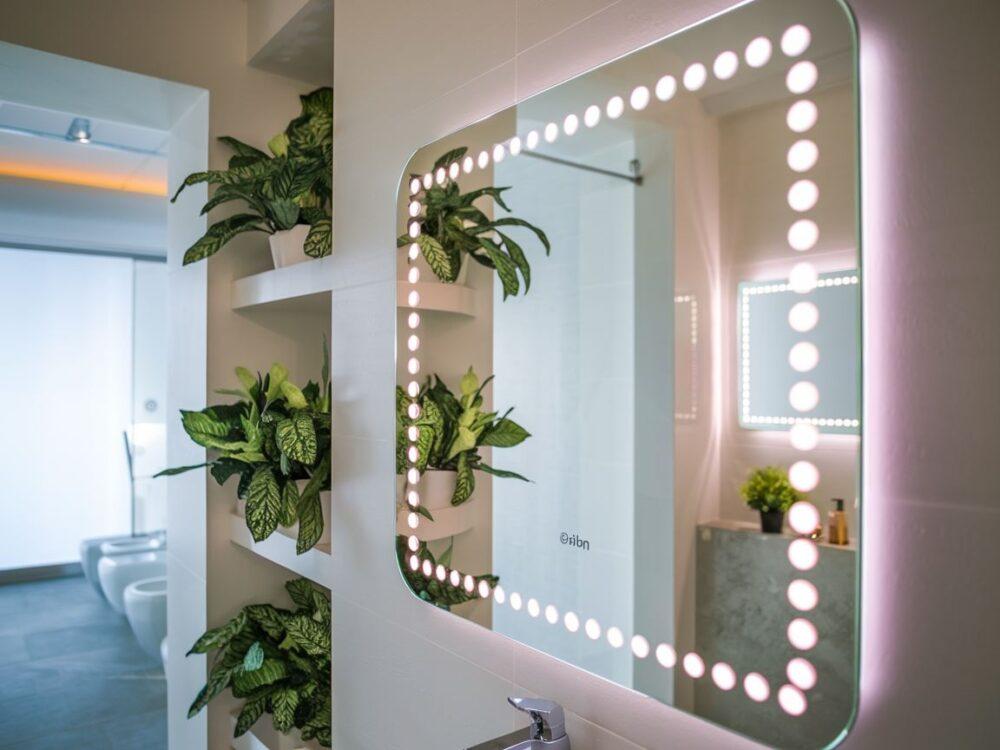 lustro łazienkowe z LED