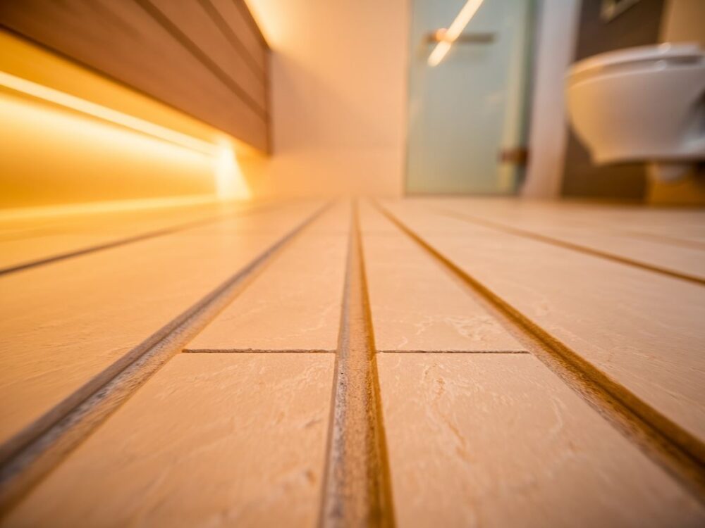 nowoczesna podłoga z fugą