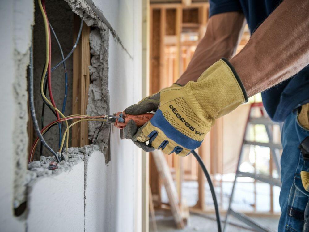 przedłużanie przewodu w ścianie