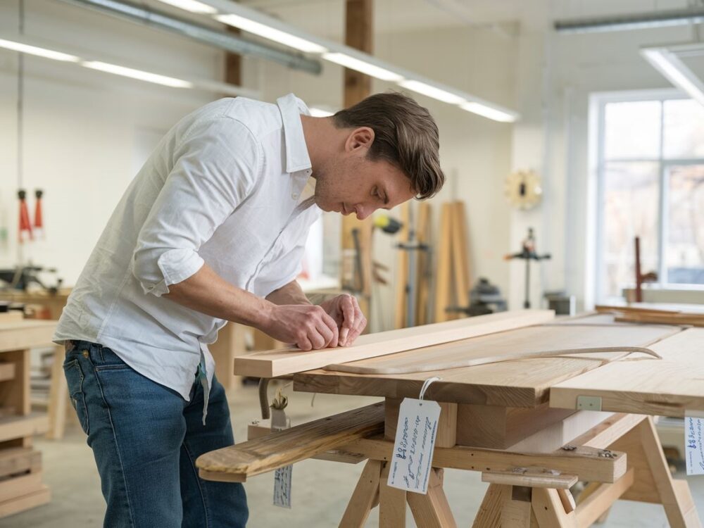 stolarz przy pracy