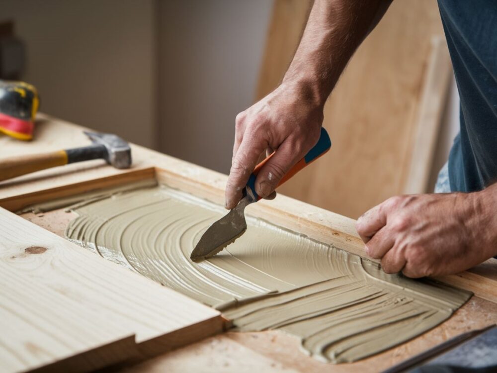 wypełnianie pęknięć w drewnie